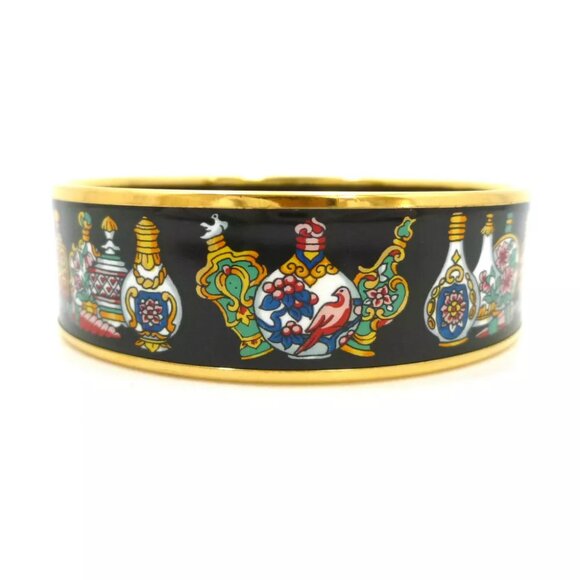 Authentic HERMES Enamel Bangle Bracelet Multi-Color Cloisonne - Picture 9 of 9